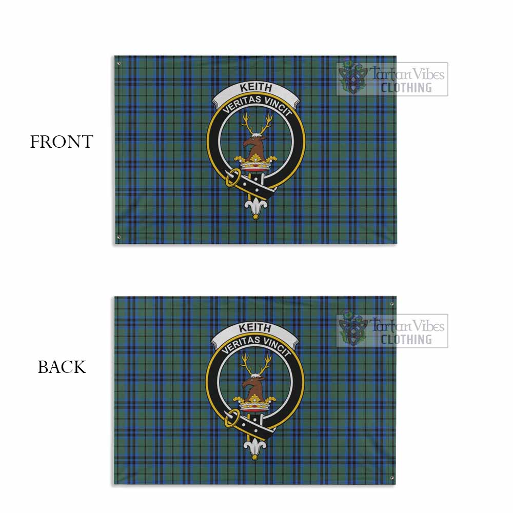 Tartan Vibes Clothing Keith Tartan House Flag with Family Crest
