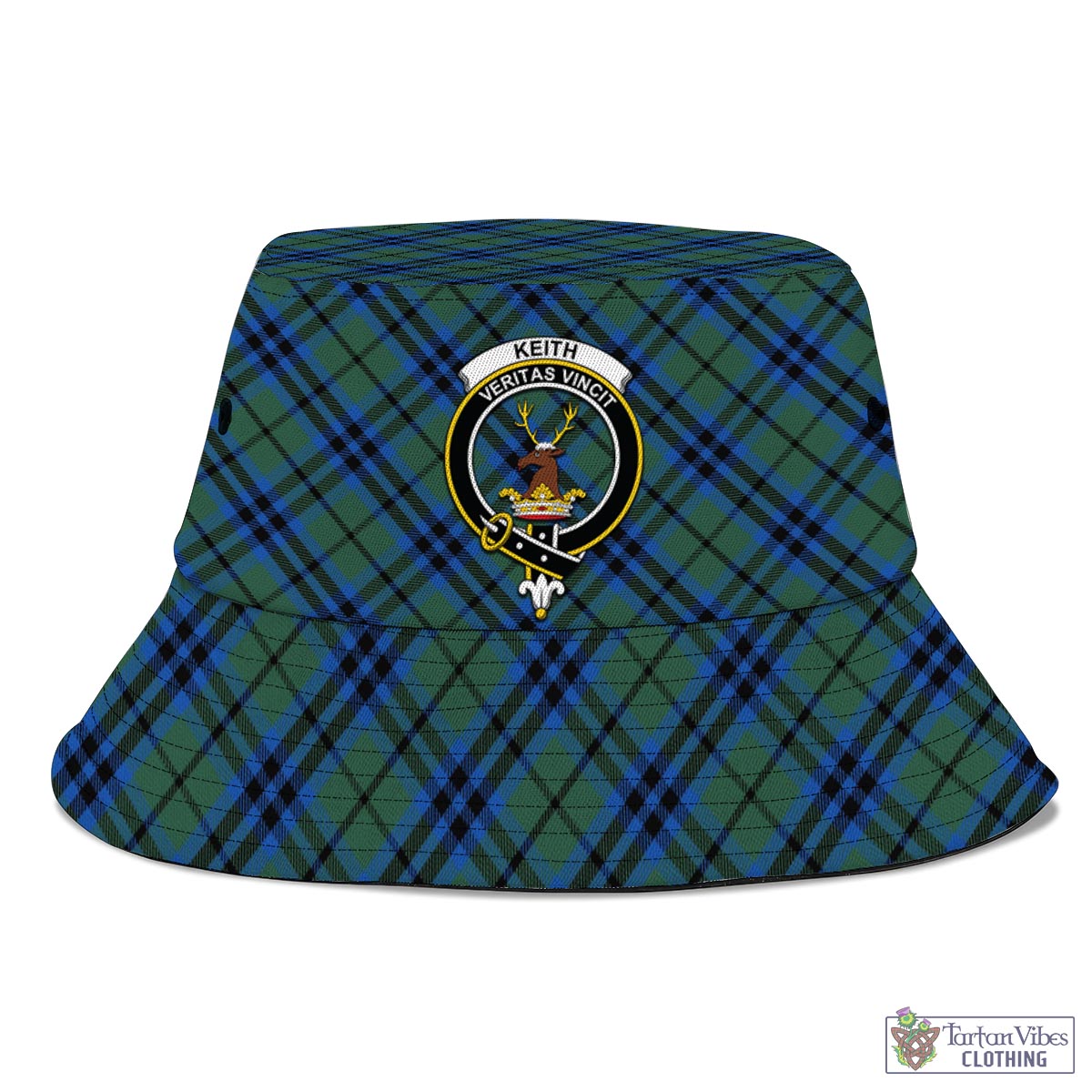 Tartan Vibes Clothing Keith Tartan Bucket Hat with Family Crest