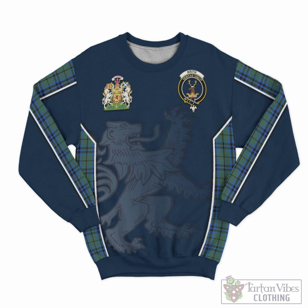 Tartan Vibes Clothing Keith Tartan Sweater with Family Crest and Lion Rampant Vibes Sport Style