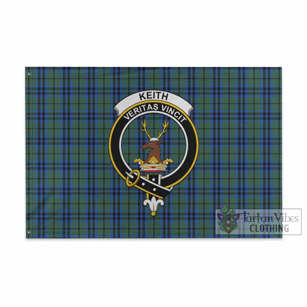 Tartan Vibes Clothing Keith Tartan House Flag with Family Crest