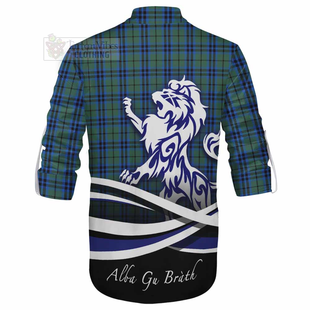 Tartan Vibes Clothing Keith Tartan Ghillie Kilt Shirt with Alba Gu Brath Regal Lion Emblem