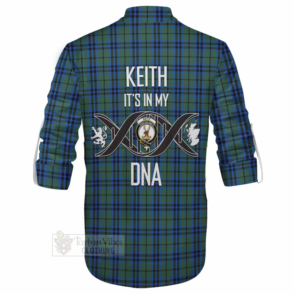 Tartan Vibes Clothing Keith Tartan Ghillie Kilt Shirt with Family Crest DNA In Me Style