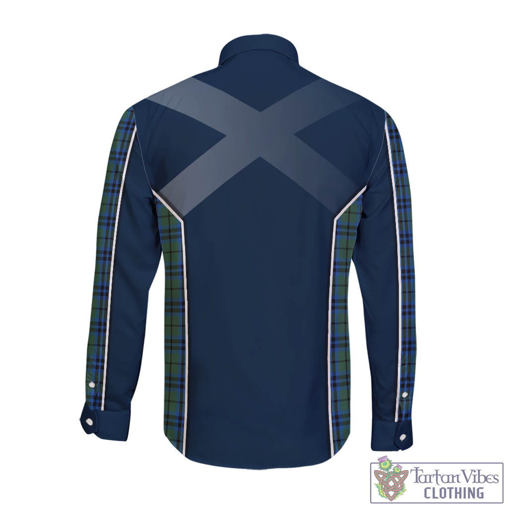 Tartan Vibes Clothing Keith Tartan Long Sleeve Button Up Shirt with Family Crest and Lion Rampant Vibes Sport Style