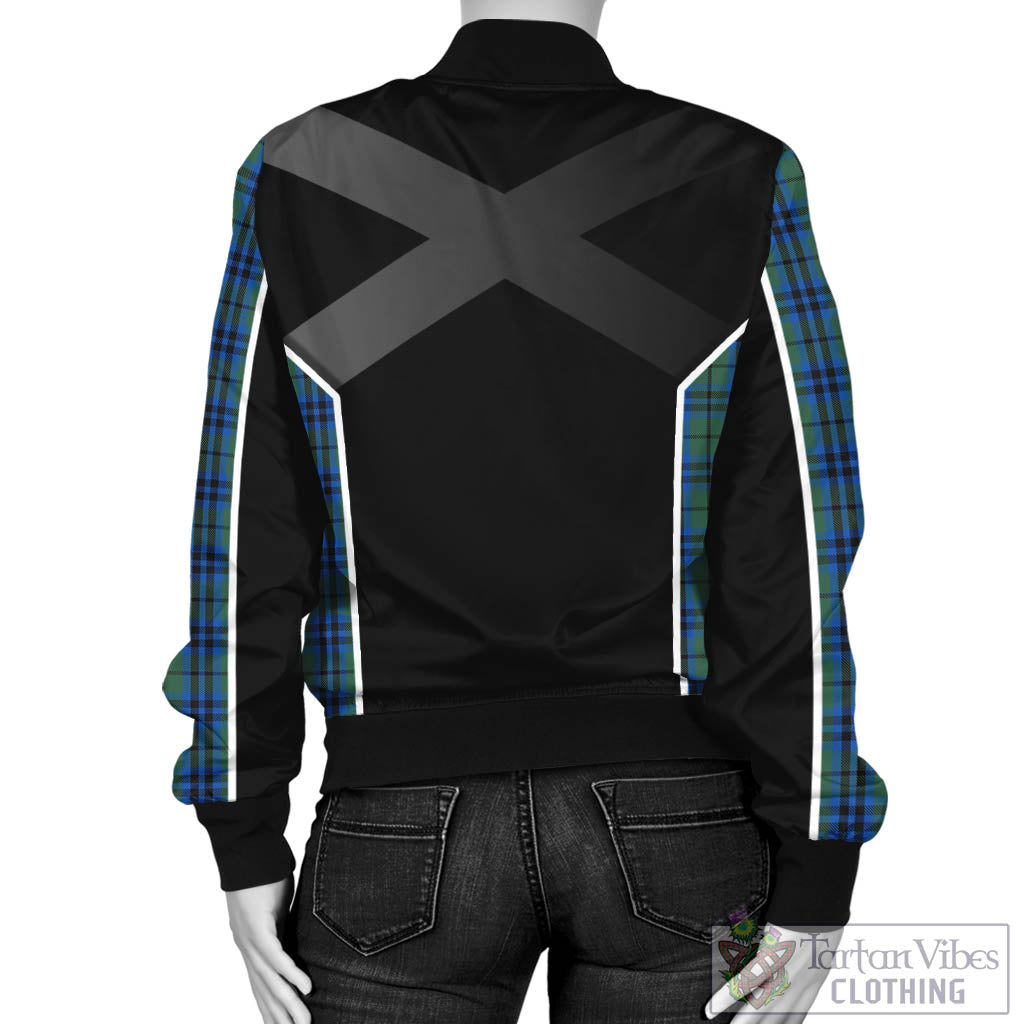 Keith Tartan Bomber Jacket with Family Crest and Scottish Thistle Vibes Sport Style - Tartan Vibes Clothing