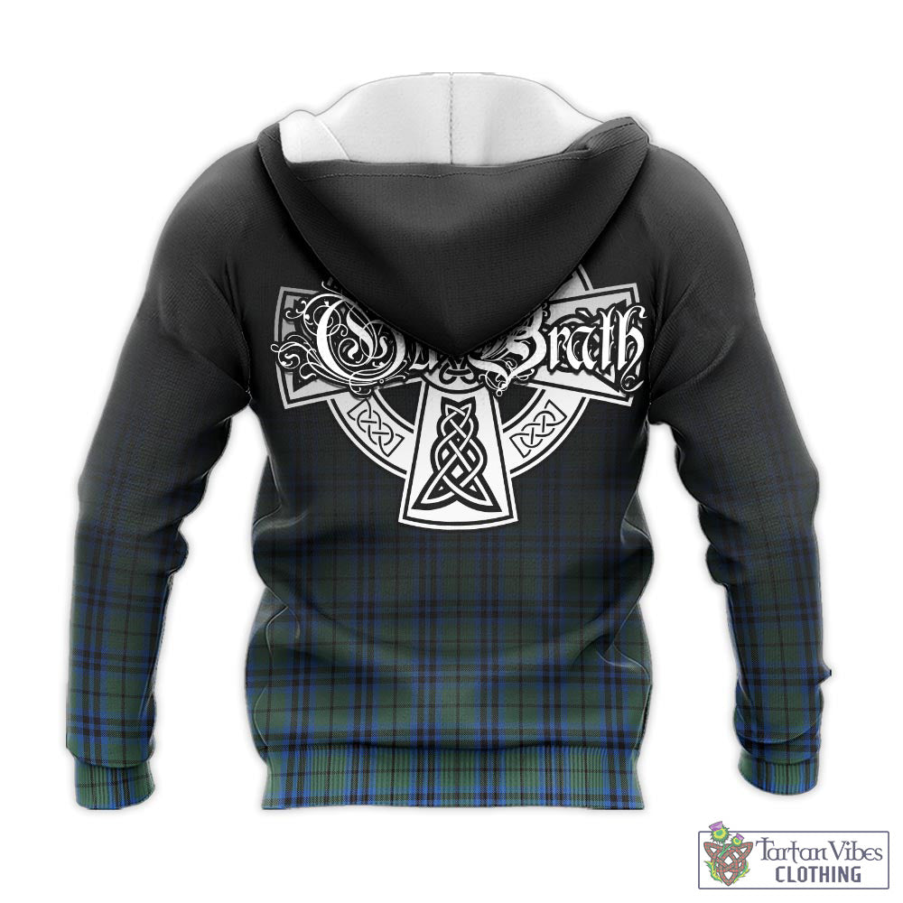 Tartan Vibes Clothing Keith Tartan Knitted Hoodie Featuring Alba Gu Brath Family Crest Celtic Inspired
