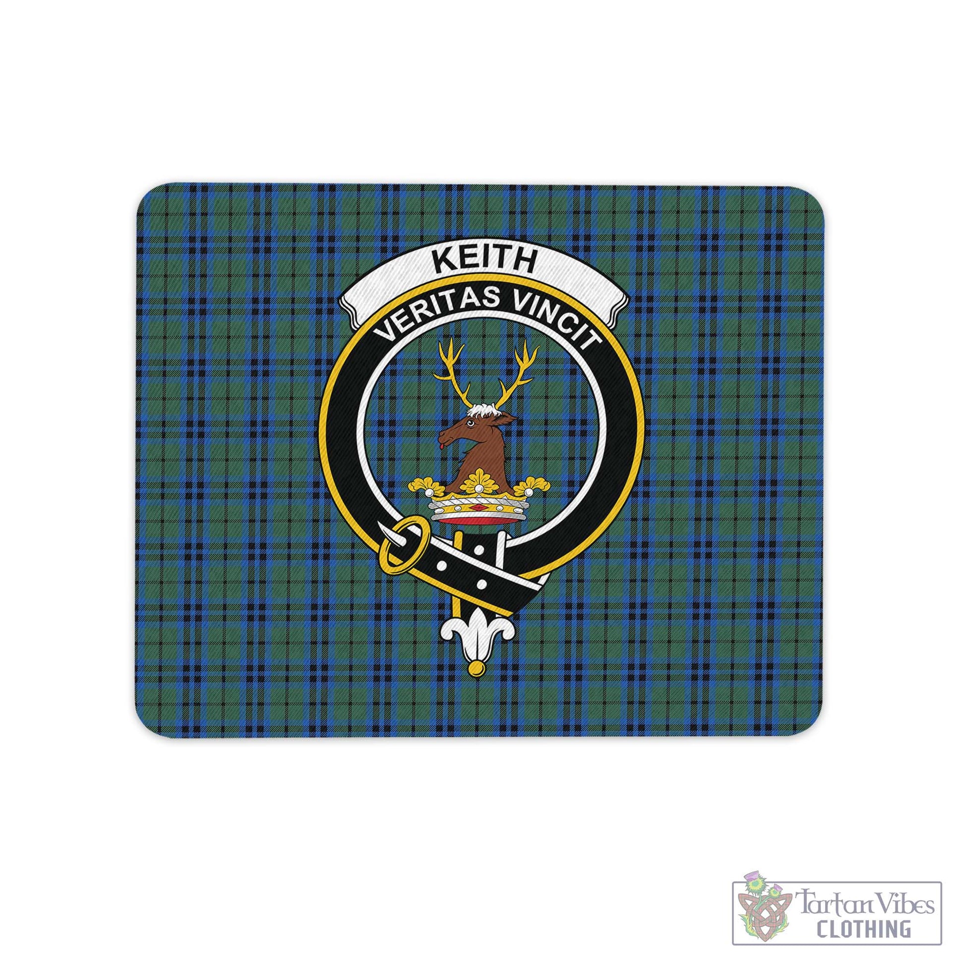 Tartan Vibes Clothing Keith Tartan Mouse Pad with Family Crest