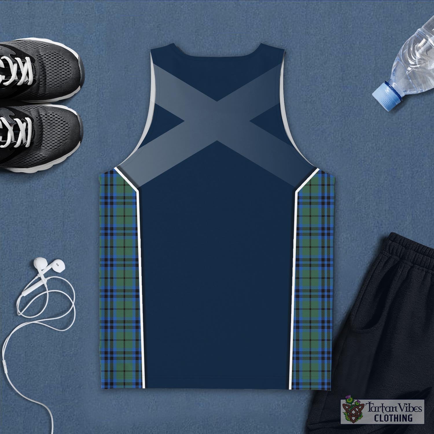 Tartan Vibes Clothing Keith Tartan Men's Tanks Top with Family Crest and Scottish Thistle Vibes Sport Style