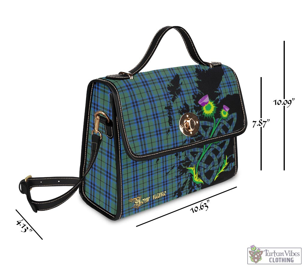 Tartan Vibes Clothing Keith Tartan Waterproof Canvas Bag with Scotland Map and Thistle Celtic Accents