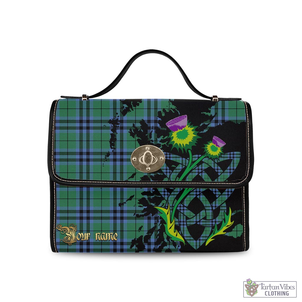 Tartan Vibes Clothing Keith Ancient Tartan Waterproof Canvas Bag with Scotland Map and Thistle Celtic Accents