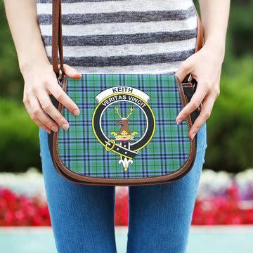 Keith Ancient Tartan Saddle Bag with Family Crest