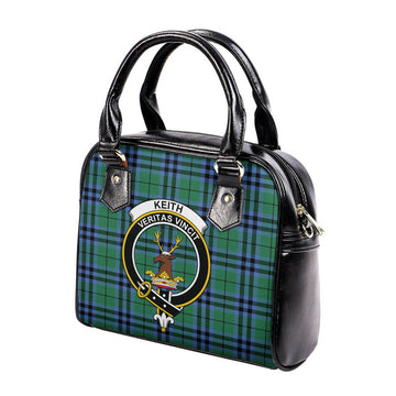 Keith Ancient Tartan Shoulder Handbags with Family Crest