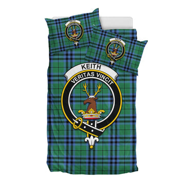 Keith Ancient Tartan Bedding Set with Family Crest