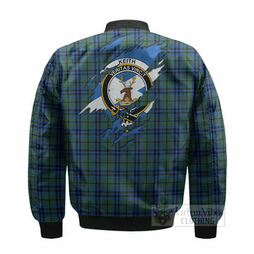 Keith Clan Crest In Me Tartan Bomber Jacket Scotland Flag Style