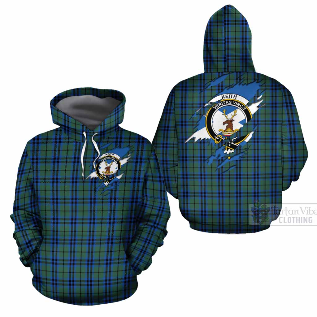 Keith Clan Crest In Me Tartan Cotton Hoodie Scotland Flag Style