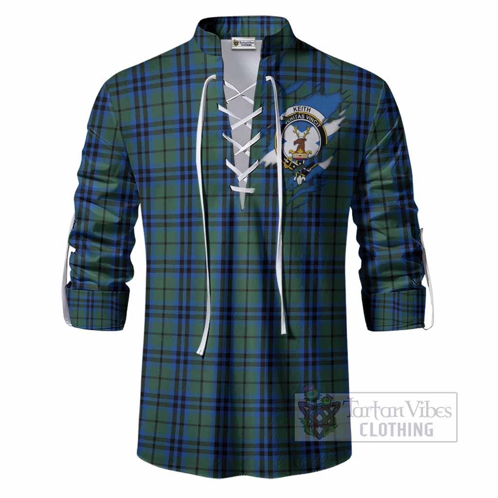 Keith Clan Crest In Me Tartan Ghillie Shirt Scotland Flag Style