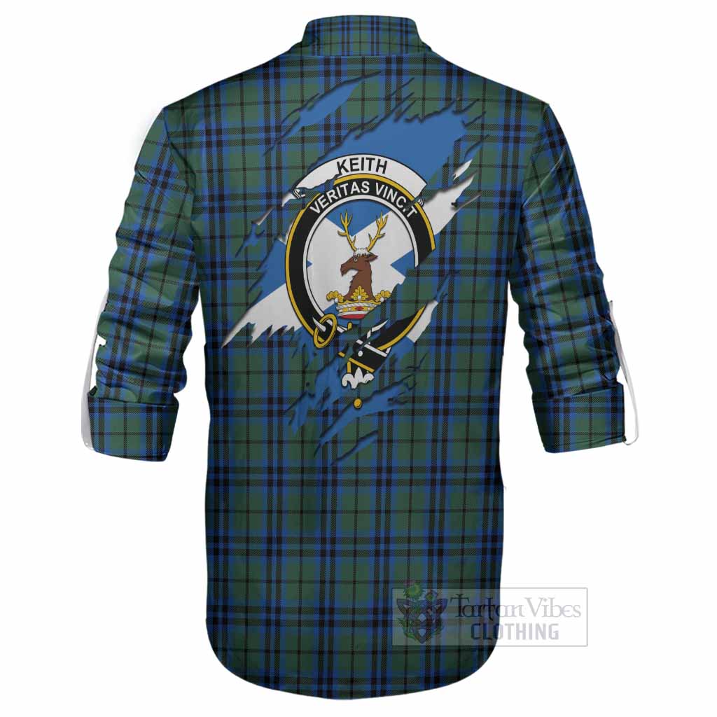 Keith Clan Crest In Me Tartan Ghillie Shirt Scotland Flag Style