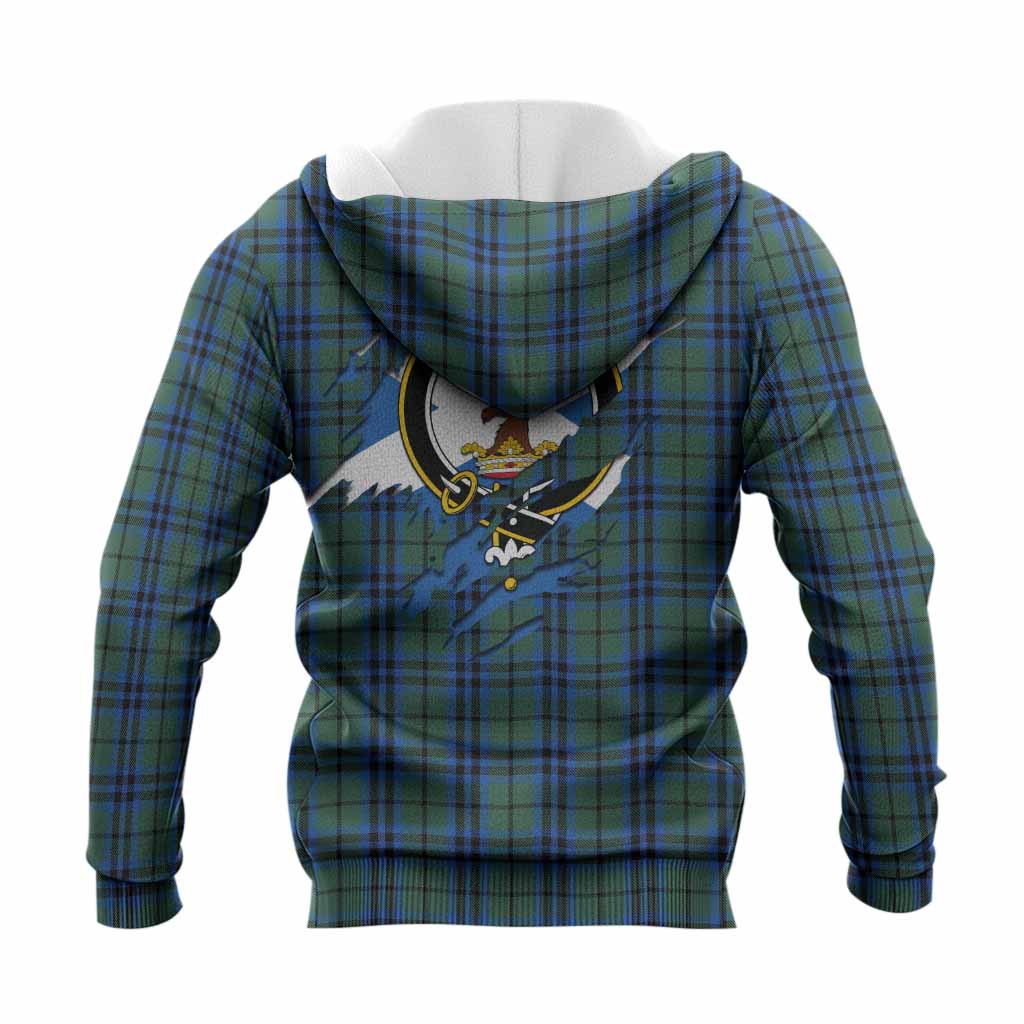 Keith Clan Crest In Me Tartan Knitted Hoodie Scotland Flag Style
