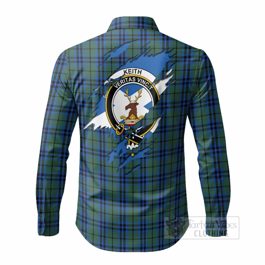 Keith Clan Crest In Me Tartan Long Sleeve Button Shirts Scotland Flag Style