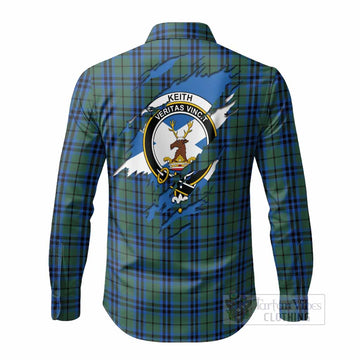 Keith Clan Crest In Me Tartan Long Sleeve Button Shirts Scotland Flag Style