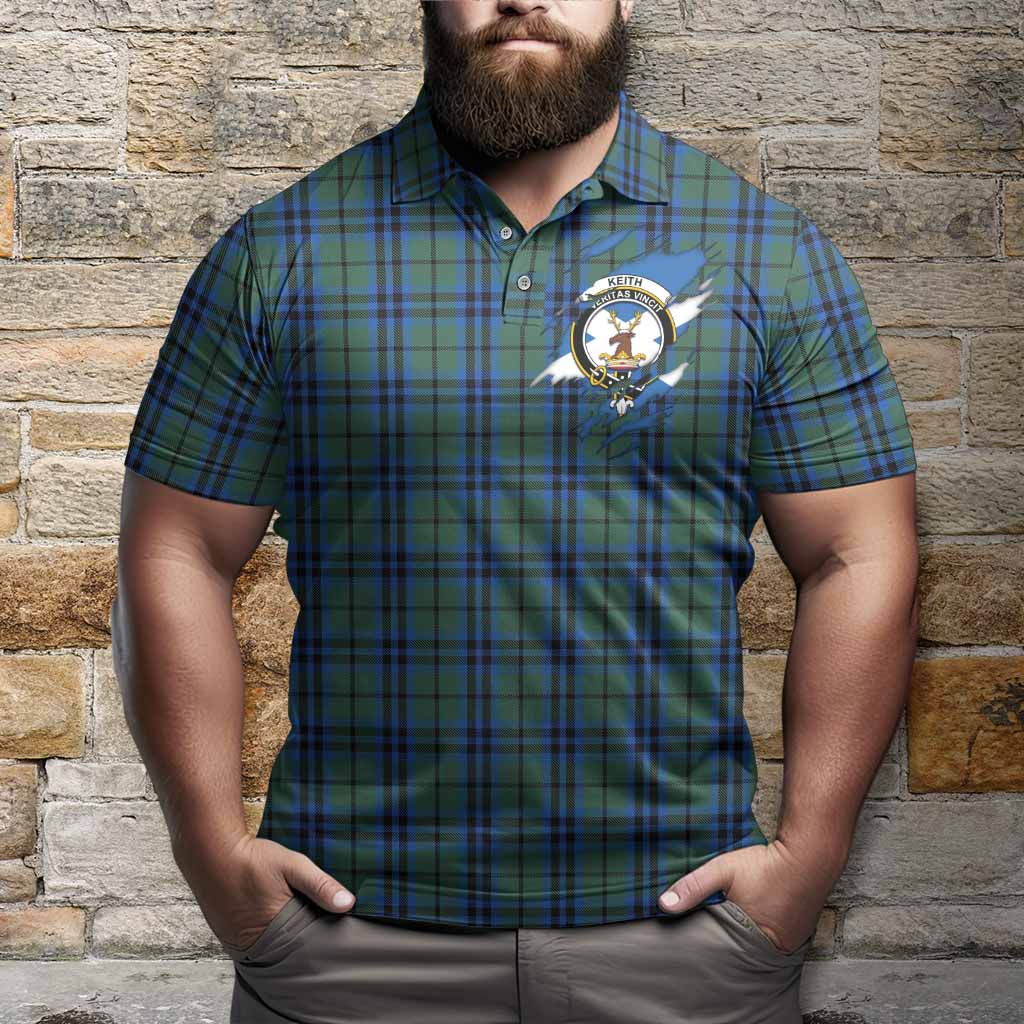 Keith Clan Crest In Me Tartan Polo Shirt Scotland Flag Style