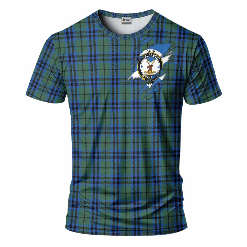 Keith Clan Crest In Me Tartan T-Shirt Scotland Flag Style