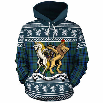 Keith Clan Tartan Crest Christmas Cotton Hoodie Coat of Arms Funny Style