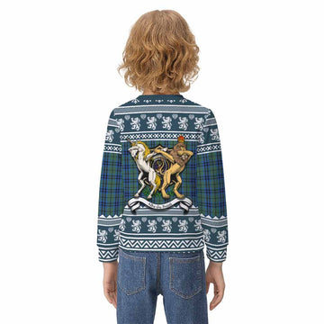 Keith Clan Tartan Crest Christmas Kid Ugly Sweatshirt Coat of Arms Funny Style