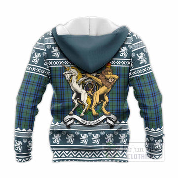 Keith Clan Tartan Crest Christmas Knitted Hoodie Coat of Arms Funny Style