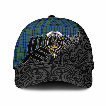 Keith Crest Tartan Classic Cap with New Zealand Silver Fern Half Style