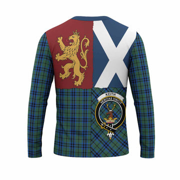Keith Crest Tartan Long Sleeve T-Shirt with Lion Rampant Saltire Style