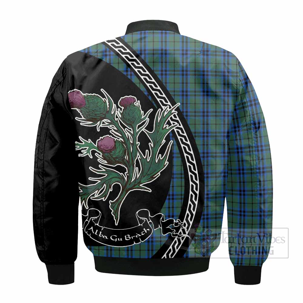 Keith Family Crest Tartan Bomber Jacket Alba Thistle Inspired - Tartan Vibes Clothing