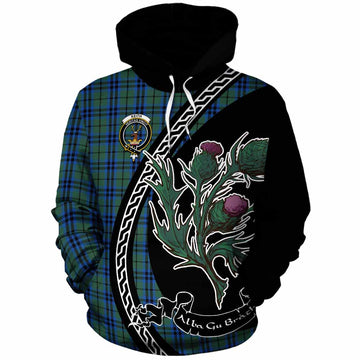 Keith Family Crest Tartan Cotton Hoodie Alba Thistle Inspired