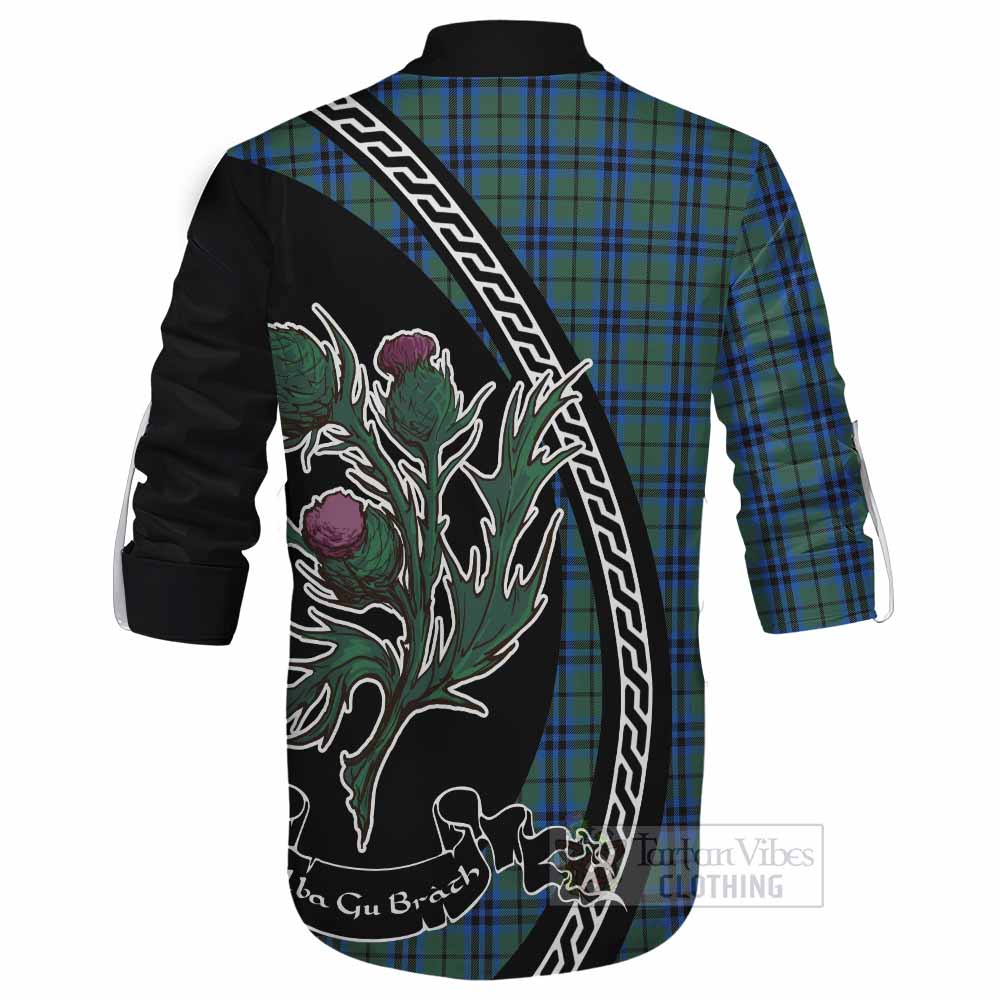 Keith Family Crest Tartan Ghillie Shirt Alba Thistle Inspired - Tartan Vibes Clothing
