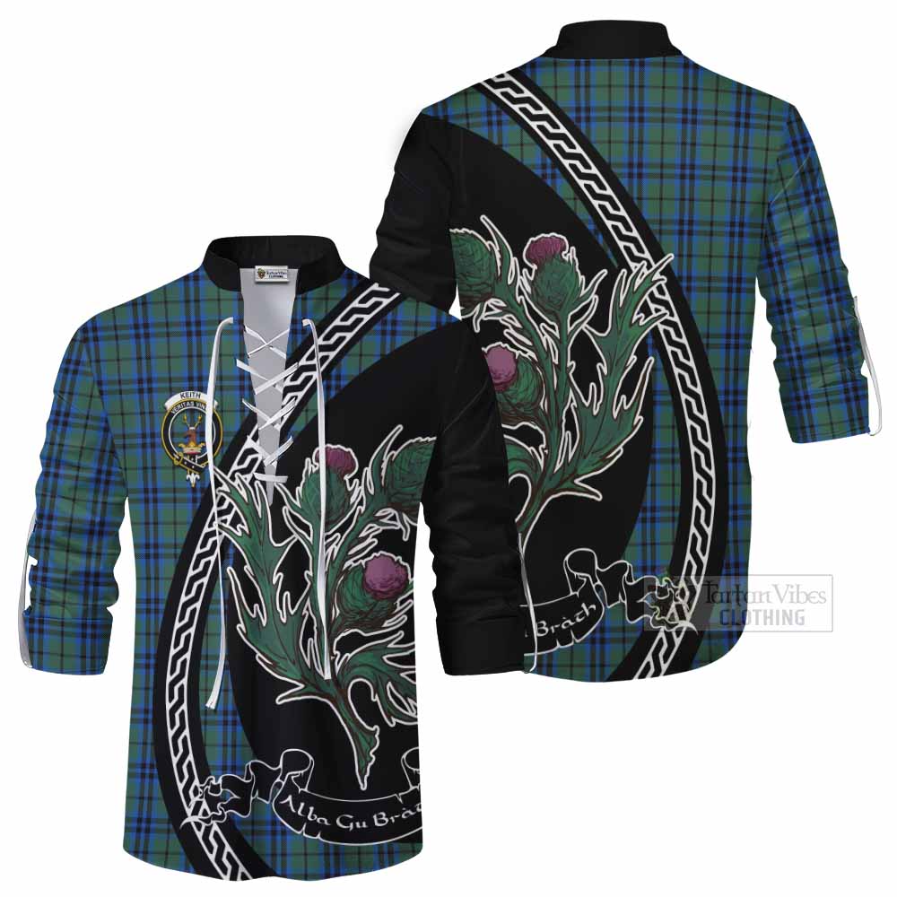 Keith Family Crest Tartan Ghillie Shirt Alba Thistle Inspired - Tartan Vibes Clothing