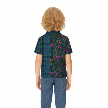 Keith Family Crest Tartan Kid Polo Shirt Scottish Thistle Flower Pattern Half Style - Tartan Vibes Clothing