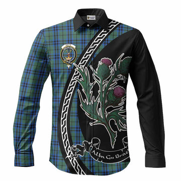 Keith Family Crest Tartan Long Sleeve Button Shirts Alba Thistle Inspired