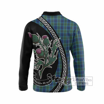 Keith Family Crest Tartan Long Sleeve Polo Shirt Alba Thistle Inspired