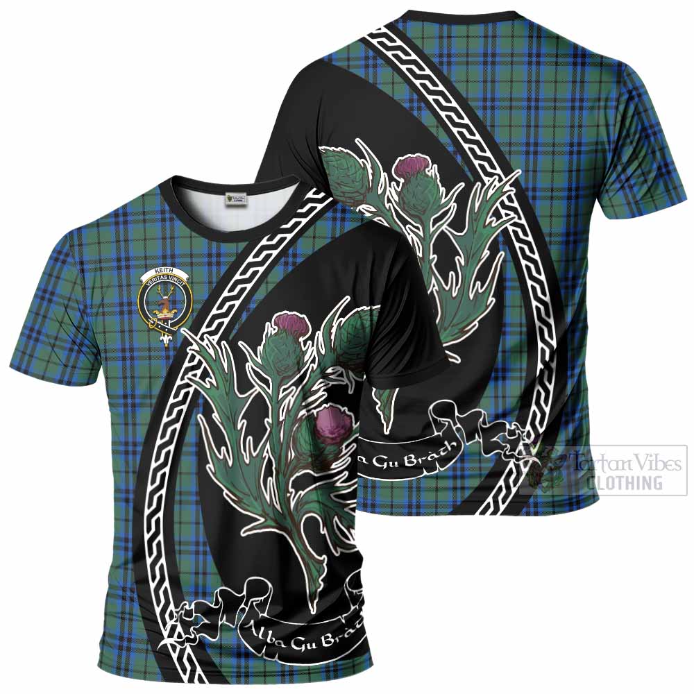 Keith Family Crest Tartan T-Shirt Alba Thistle Inspired - Tartan Vibes Clothing