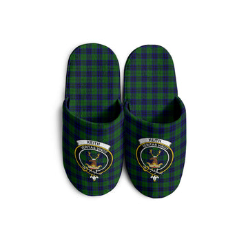 Keith Modern Tartan Home Slippers with Family Crest