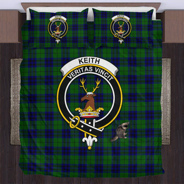 Keith Modern Tartan Bedding Set with Family Crest