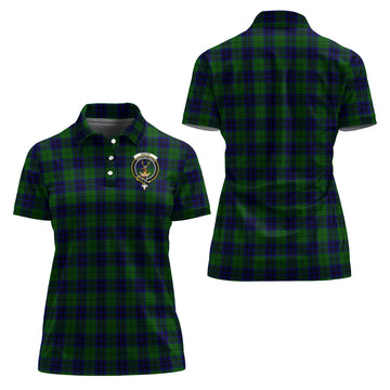 Keith Modern Tartan Polo Shirt with Family Crest For Women