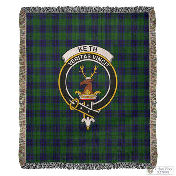 Keith Modern Tartan Woven Blanket with Family Crest