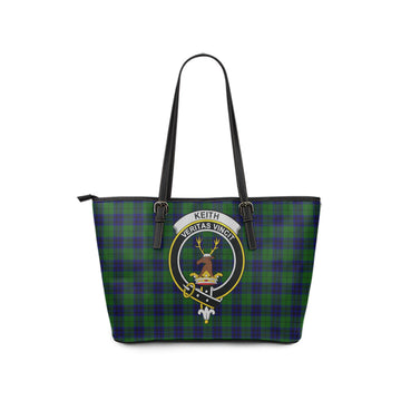 Keith Modern Tartan Leather Tote Bag with Family Crest