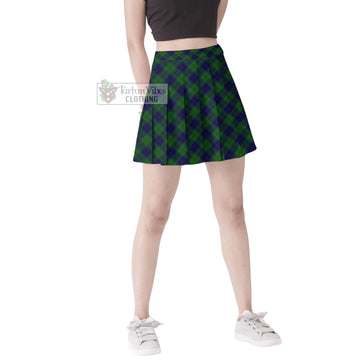Keith Modern Tartan Women's Plated Mini Skirt