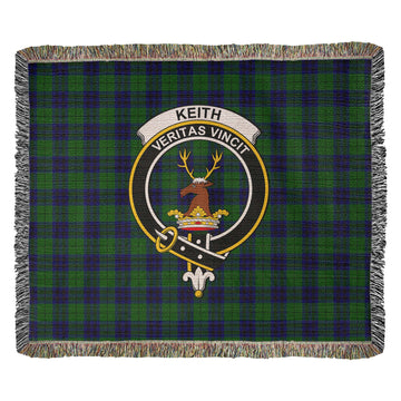 Keith Modern Tartan Woven Blanket with Family Crest