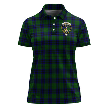 Keith Modern Tartan Polo Shirt with Family Crest For Women