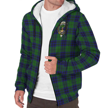 Keith Modern Tartan Sherpa Hoodie with Family Crest