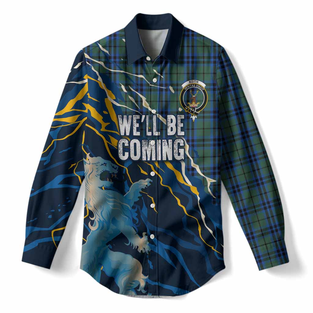 Keith Scotland Tartan Women Casual Shirt WC2026 Football - We'll Be Coming