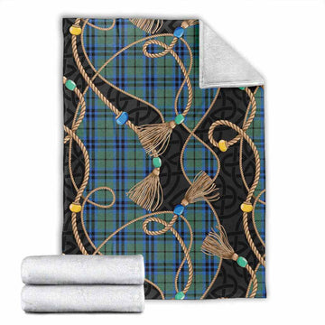 Keith Scottish Tartan Twisted Ropes Stylized Blanket X-Large 59 x 79 inches 150 x 200 cm - Tartan Vibes Clothing