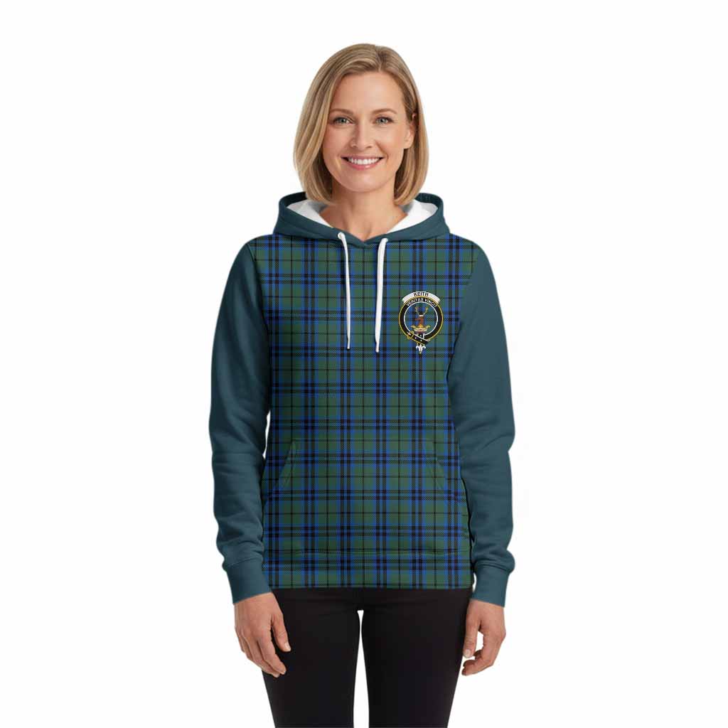 Keith Tartan Accent Hoodie with Family Crest